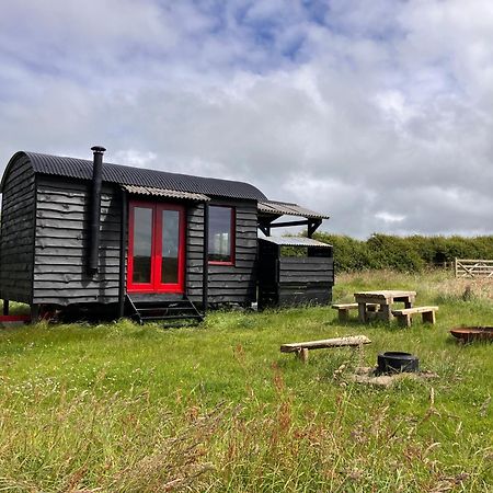 Shepherds Hut In A Private Meadow With Sea Views 哈特兰 外观 照片