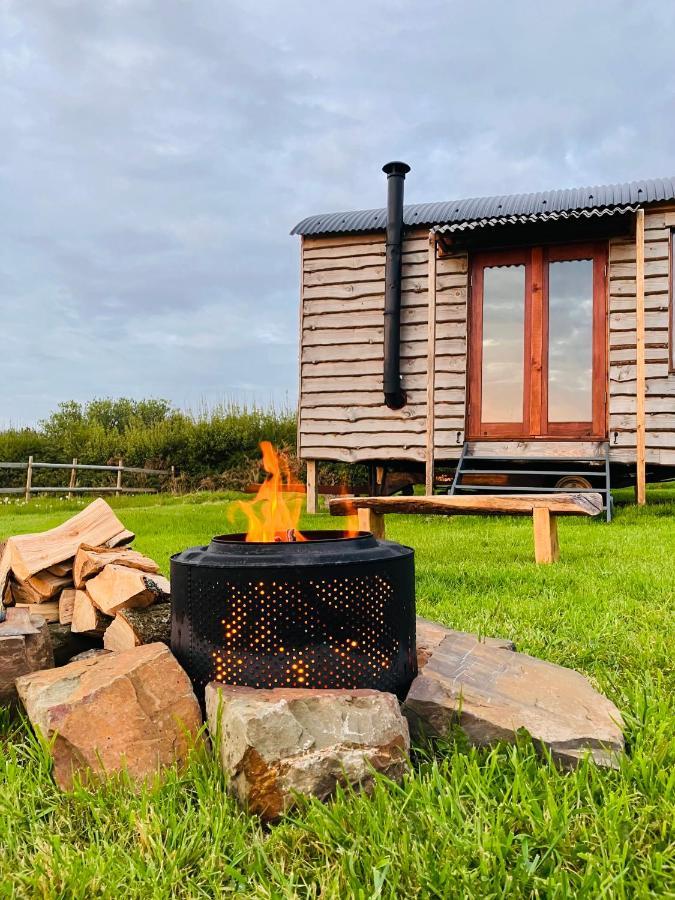 Shepherds Hut In A Private Meadow With Sea Views 哈特兰 外观 照片