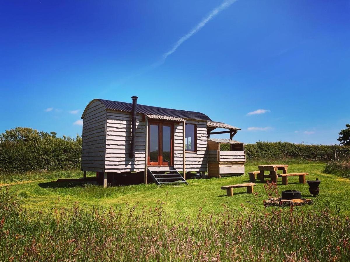 Shepherds Hut In A Private Meadow With Sea Views 哈特兰 外观 照片