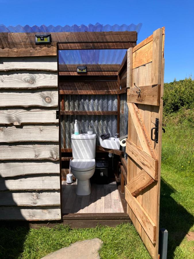 Shepherds Hut In A Private Meadow With Sea Views 哈特兰 外观 照片